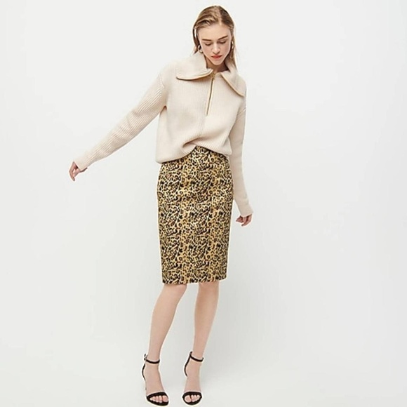 J. Crew Dresses & Skirts - J. Crew No. 2 Pencil® bi-stretch cotton skirt in Leopard